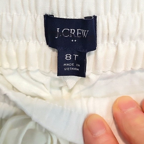 J. Crew Women's Straight Leg White Linen Blend Pants Size 8T [Tall] NWT - Picture 4 of 5